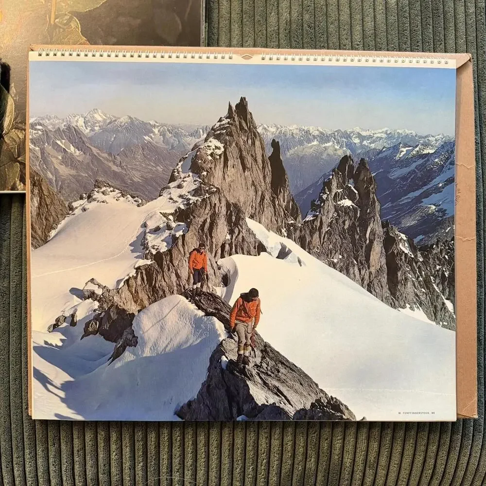 Swiss Alpine Pictorial Calendar Lot of 9 Switzerland Matterhorn Jungfrau 1960’s